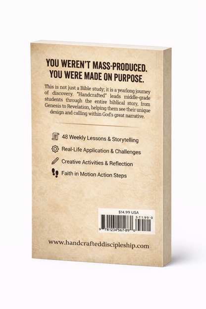 Handcrafted: A 48-Week Guide to Biblical Discipleship | Christian Curriculum for Middle School, Homeschool & Sunday School