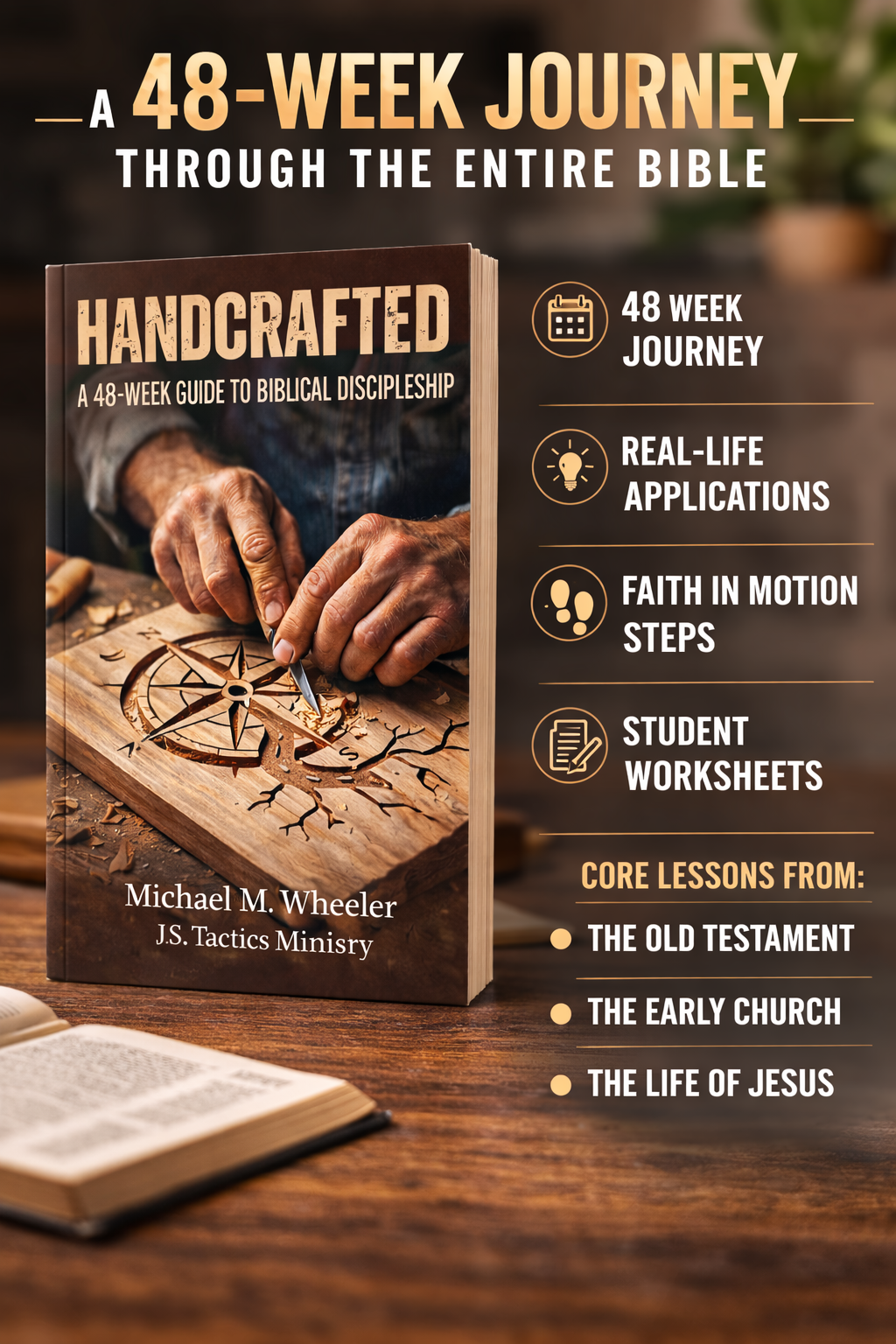 Handcrafted: A 48-Week Guide to Biblical Discipleship | Christian Curriculum for Middle School, Homeschool & Sunday School