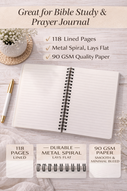Be Still and Know Christian Journal for Women | Psalm 46:10 Spiral Notebook for Prayer, Bible Study & Daily Devotion