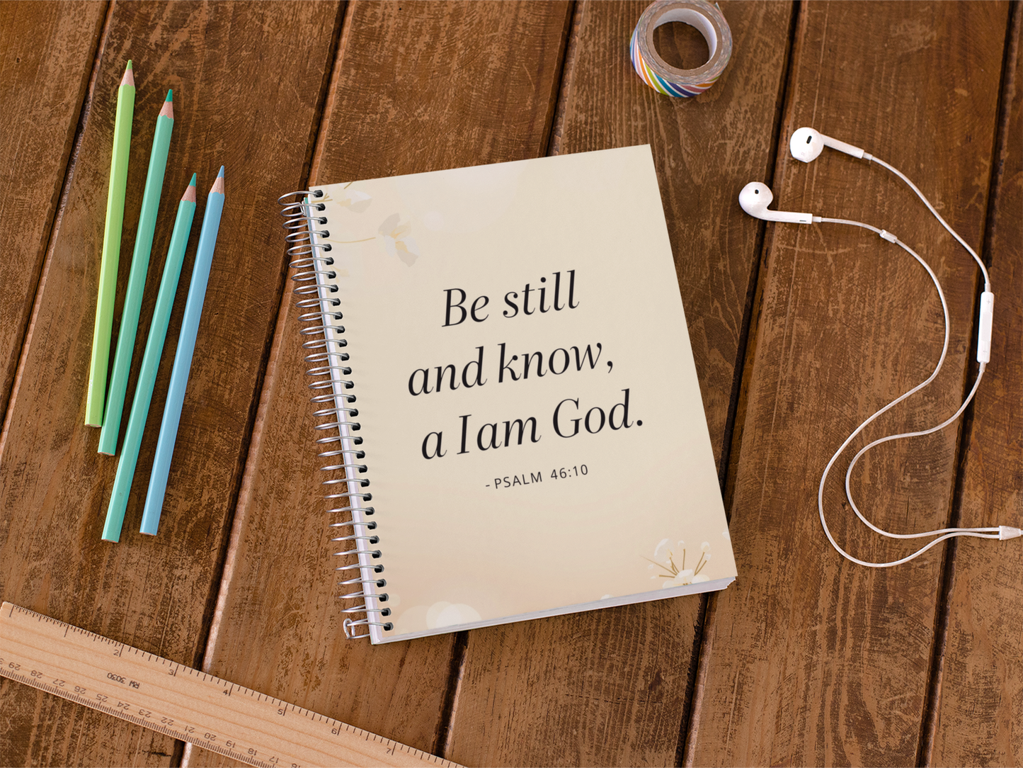 Be Still and Know Christian Journal for Women | Psalm 46:10 Spiral Notebook for Prayer, Bible Study & Daily Devotion