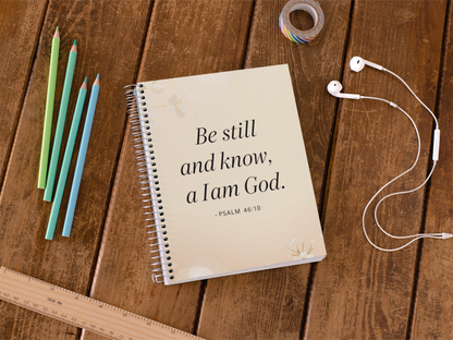 Be Still and Know Christian Journal for Women | Psalm 46:10 Spiral Notebook for Prayer, Bible Study & Daily Devotion